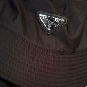 Prada Elegant Black Bucket Hat